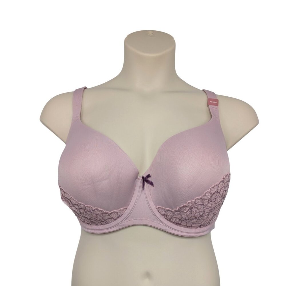 Cacique Boost Balconette Bra 46DDD Light Pink Lace Underwire - Picture 2 of 10